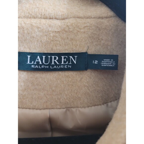Lauren Ralph Lauren Wool Blend Double Breasted Peacoat Camel Women’s 12 - Picture 3 of 13